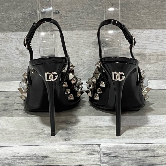 DOLCE&GABBANA Studded Slingback Pump in black - Sz - 6 .US/36 .EU - Picture 6 of 12